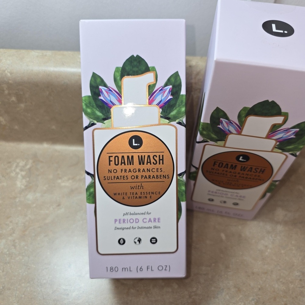 L. Foam Wash 180mL 6oz Period Care Intimate Skin White Tea Unscented Lot Of‎ 2 - Picture 3 of 6